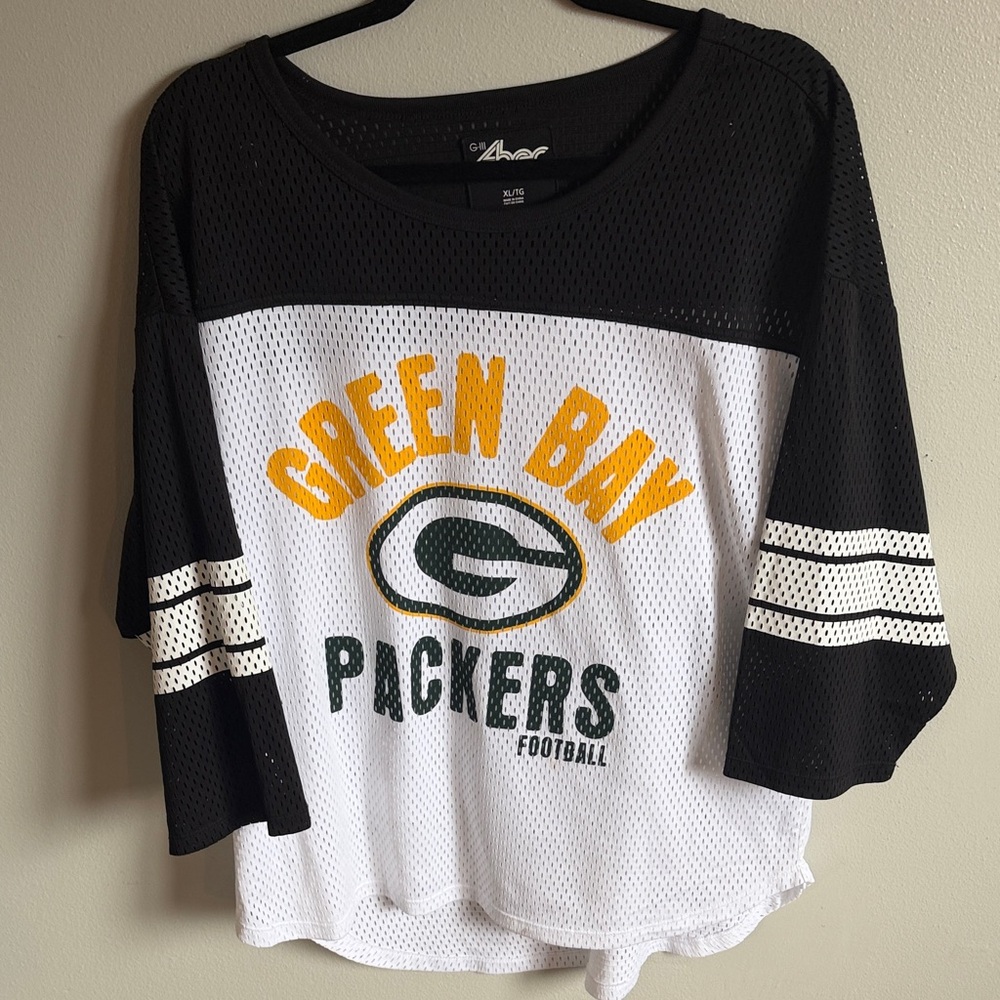 Women’s Crop Top Green Bay Packers Mesh Jersey XL